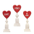 Be Mine Heart Pedestal 3 Asstd. (Pack of 2)