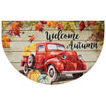 Red Truck Autumn Welcome Mat