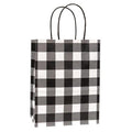 Black & White Buffalo Check Gift Bag Medium (Pack of 4)