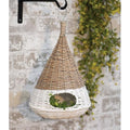 White Dipped Willow Bird House 16"
