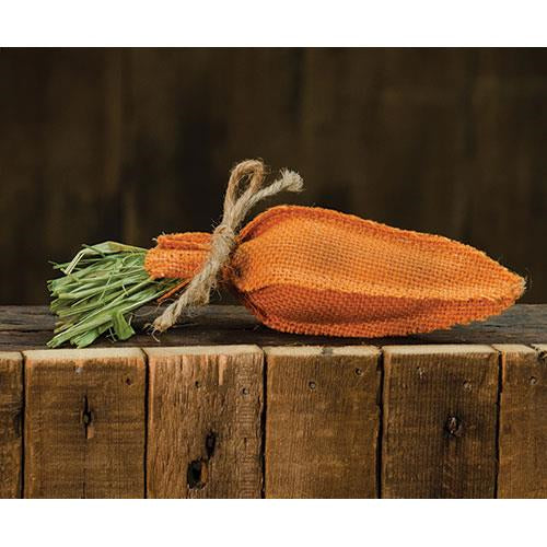Small Burlap Stuffed Carrot 8"  (Pack of 4)