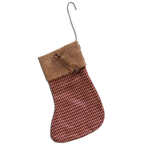 Gingham Stocking Ornament (Pack of 4)