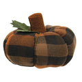 Earthtone Plaid Pumpkin Small (Pack of 2)