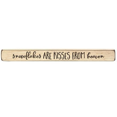 Snowflakes Are Kisses From heaven Engraved Block 1.75" x 18"  (Pack of 4)