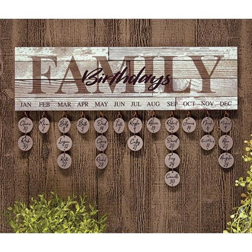 Family Birthday Calendar