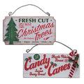 Candy Cane/Xmas Tree Orn 2 Asst (Pack of 4)