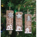 Farmhouse Christmas Charm Ornament 3 Asstd. (Pack of 4)