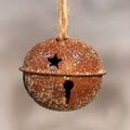Vintage Glitter Rusty Bell Ornament 2"  (Pack of 4)