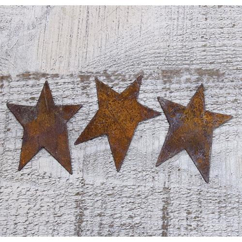 3/Pk Rusty Tin Primitive Stars 2" (Pack of 4)