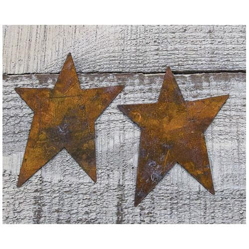Rusty Tin Primitive Stars 2/pk 3" (Pack of 4)