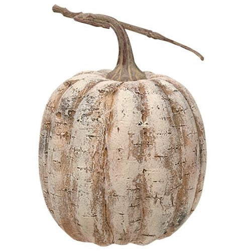 White Birch Pumpkin 8" (Pack of 2)