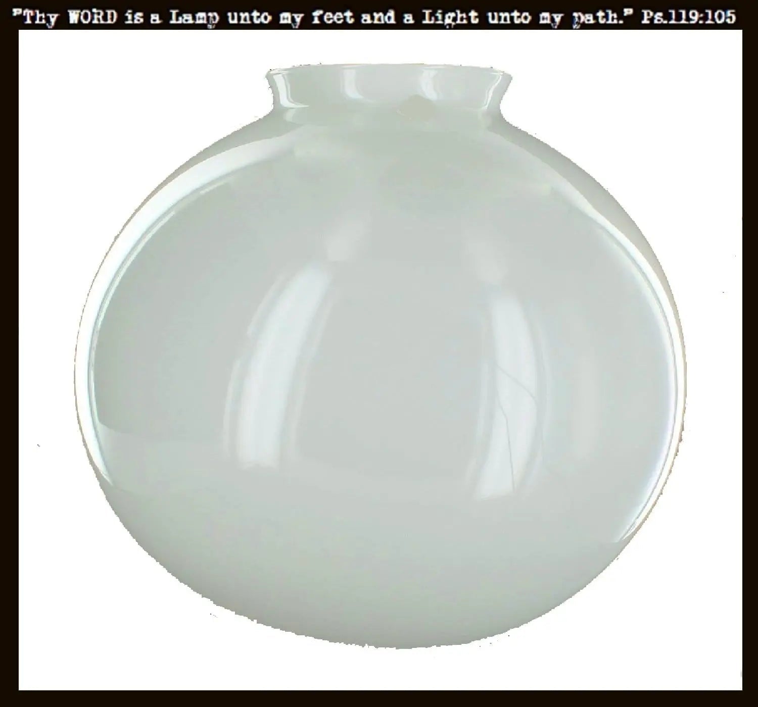 Milk Glass 10" Replacement Globe