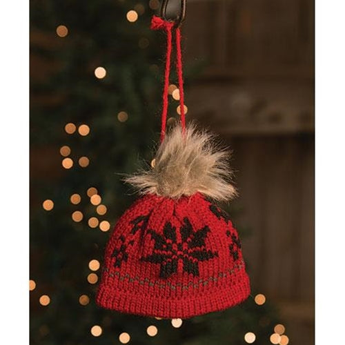 Red Beanie Ornament (Pack of 4)