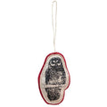 Printed Felt Owl Orn  (Pack of 4)