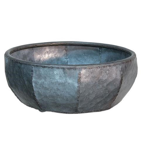 Hammered Tin Bowl 10"