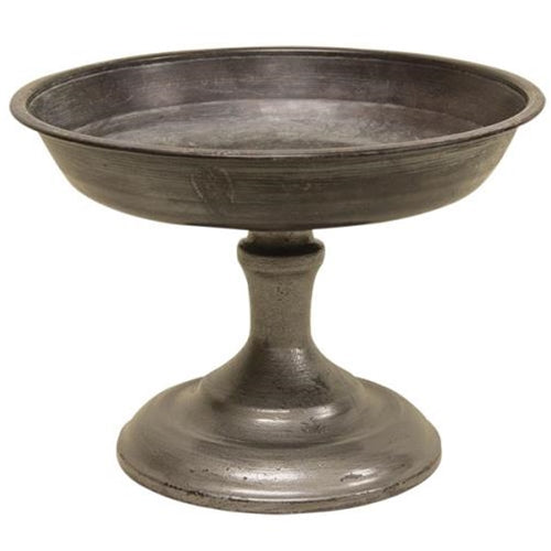 Aged Galvanized Pedestal