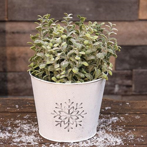 Metal Snowflake Embossed Bucket (Pack of 4)