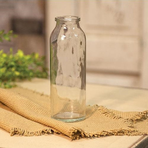 Clear Glass Bottle - 6"  (Pack of 4)