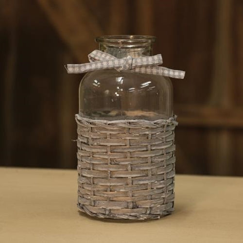 Willow Glass Bottle - 8"  (Pack of 4)