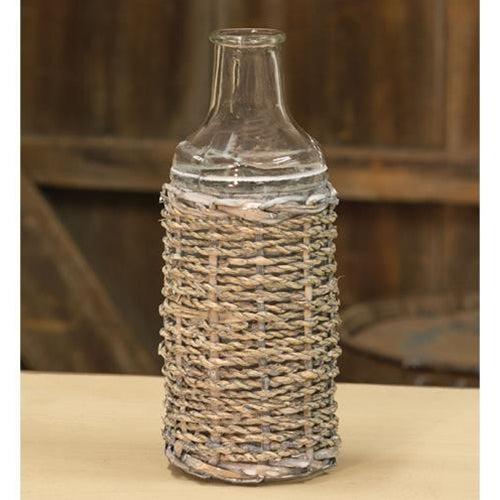 Seagrass Glass Bottle - 7.5" (Pack of 4)