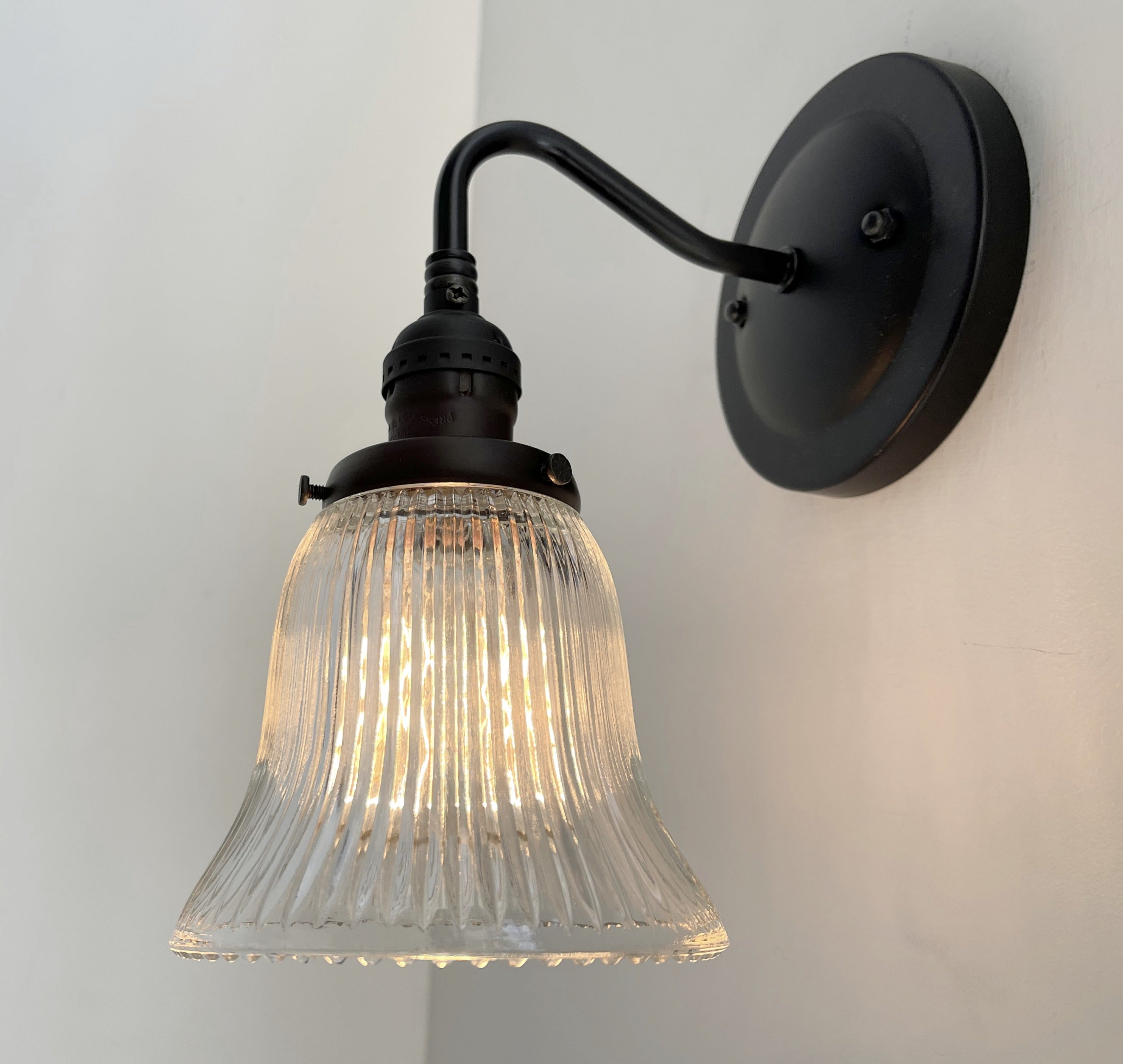 Antique Bell Glass Wall Sconces