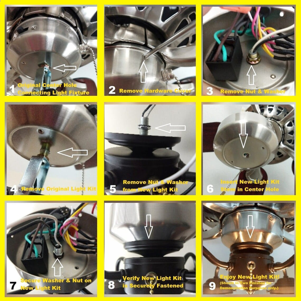 Modern Globe Ceiling Fan Light