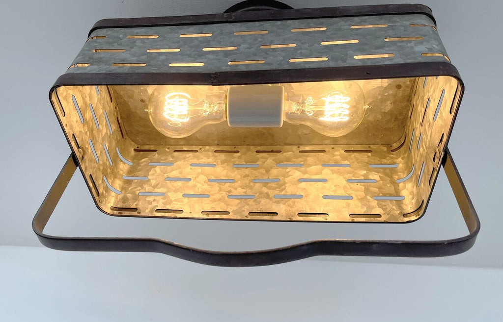 REDIRECT!!!!   Rectangular Rustic Galvanized Ceiling Light Fixture
