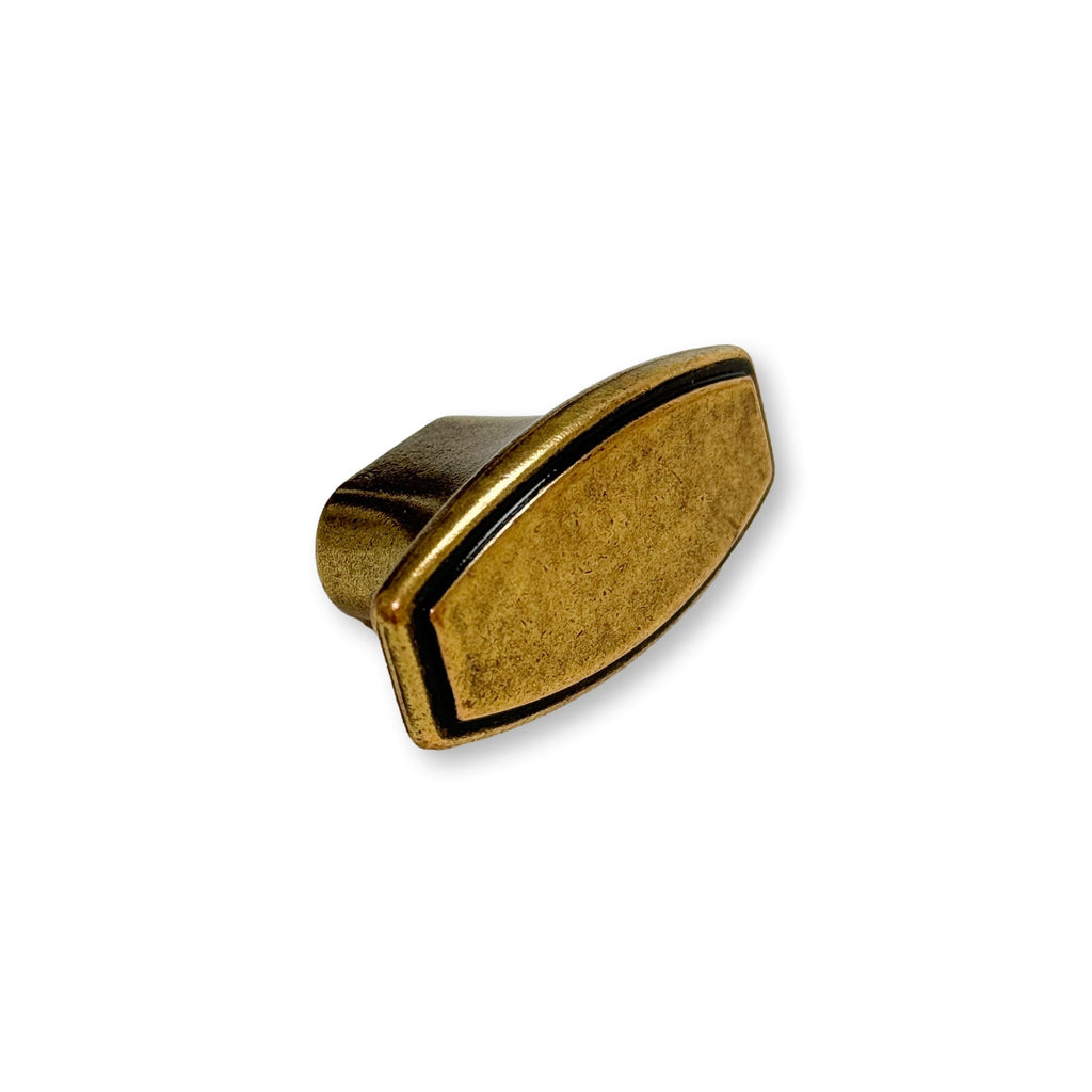 Backplate Antique Brass "Portofino" Drawer Pull and Knob