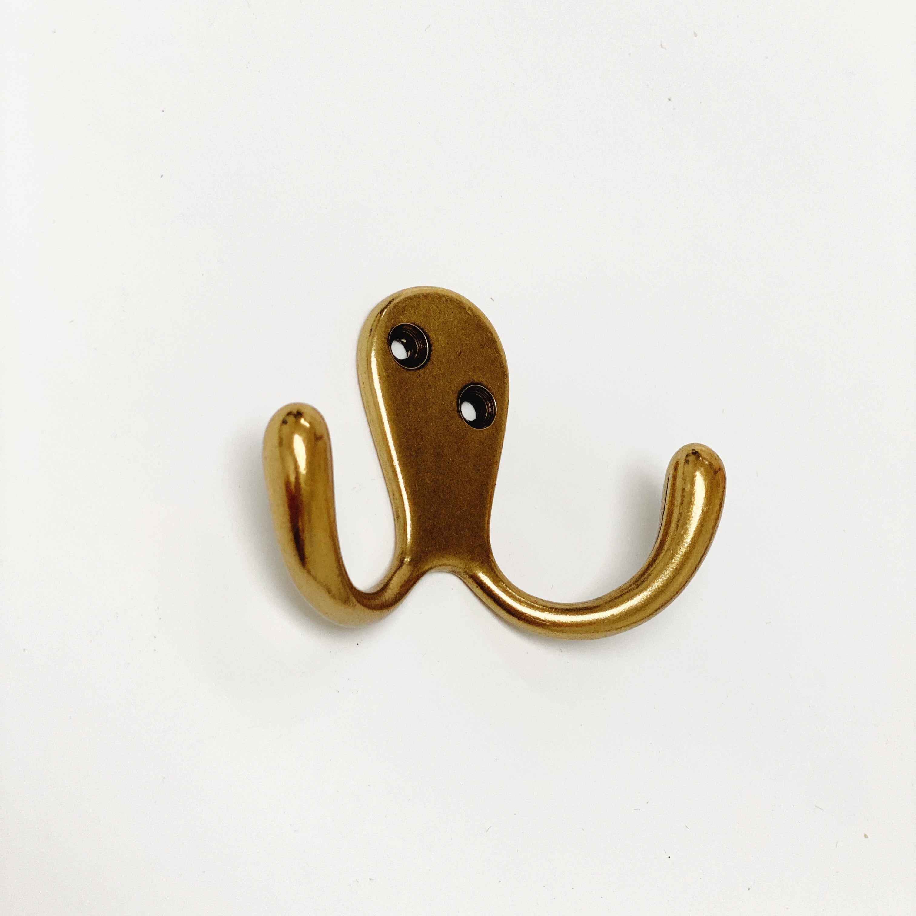 Antique Brass "Capri" Medium Modern Wall Hat and Coat Hook