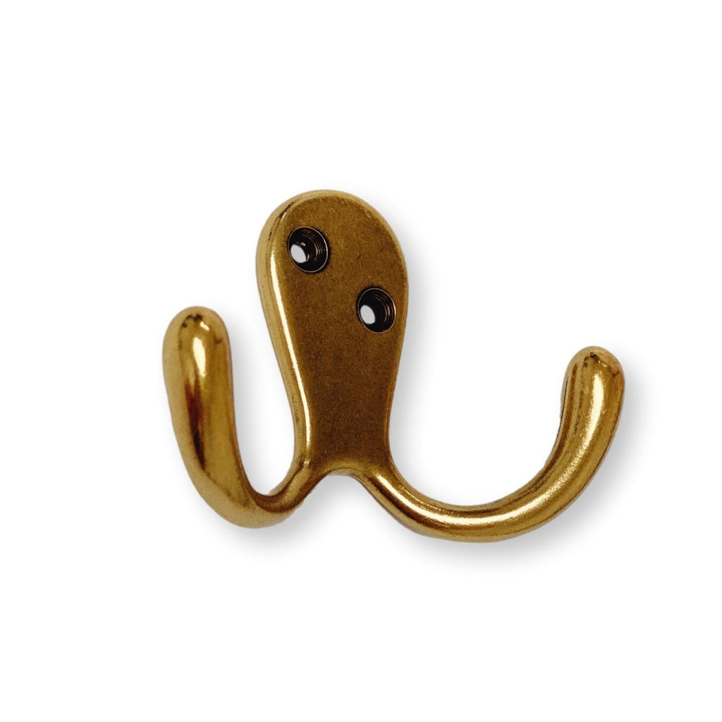 Antique Brass "Capri" Medium Modern Wall Hat and Coat Hook