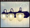 Antique Acorn Glass VANITY Light - 3 Sizes