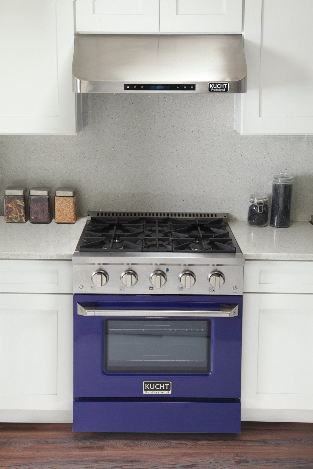 Kucht 30" Gas Range in Stainless Steel with Blue Oven Door, KNG301-B