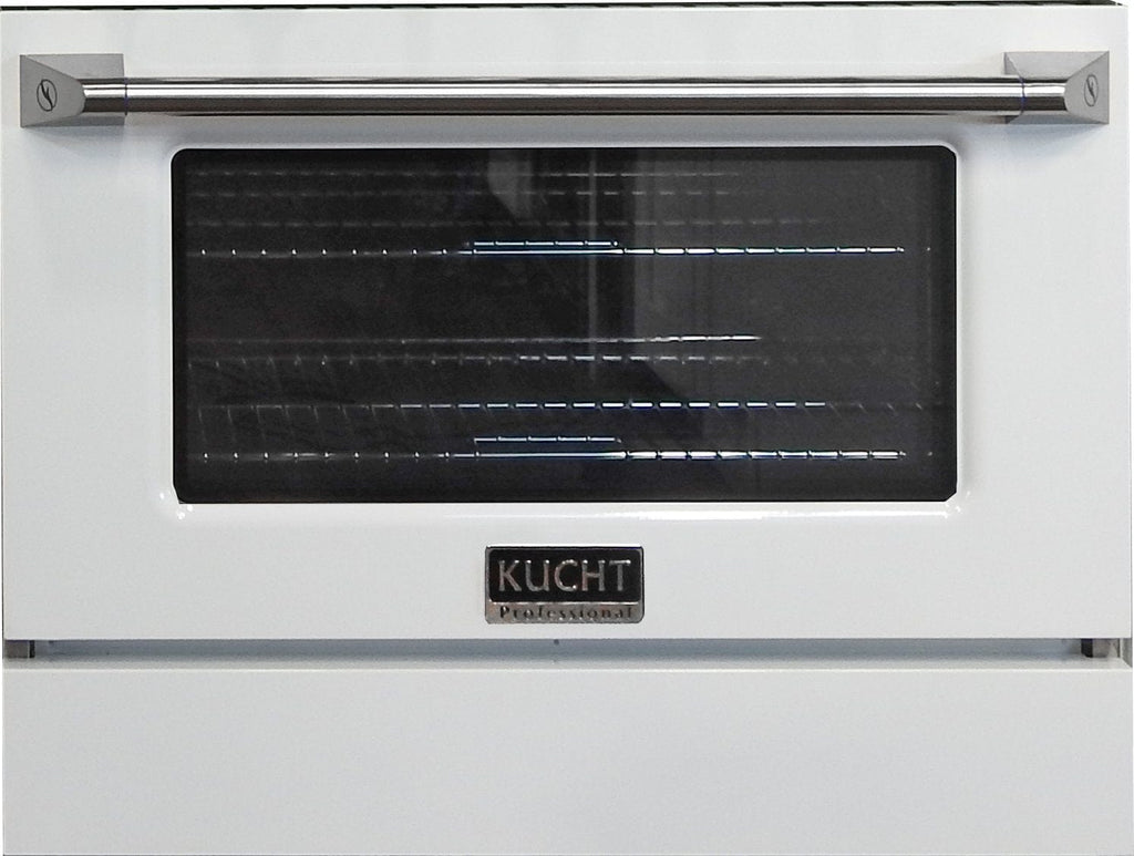 Kucht 30" Gas Range in Stainless Steel with White Oven Door, KNG301-W