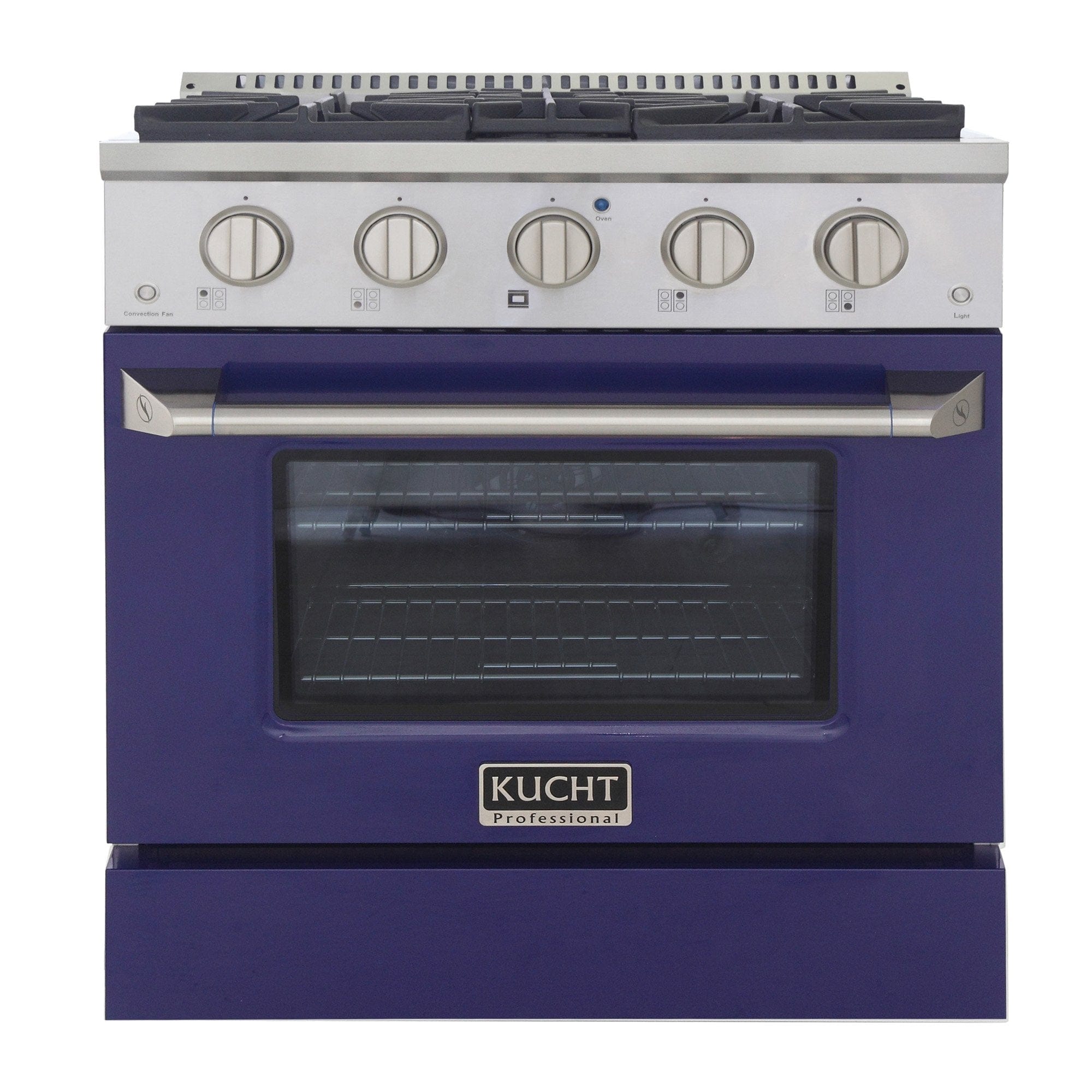 Kucht 30" Propane Range, Stainless Steel, Blue Oven Door, KNG301/LP-B