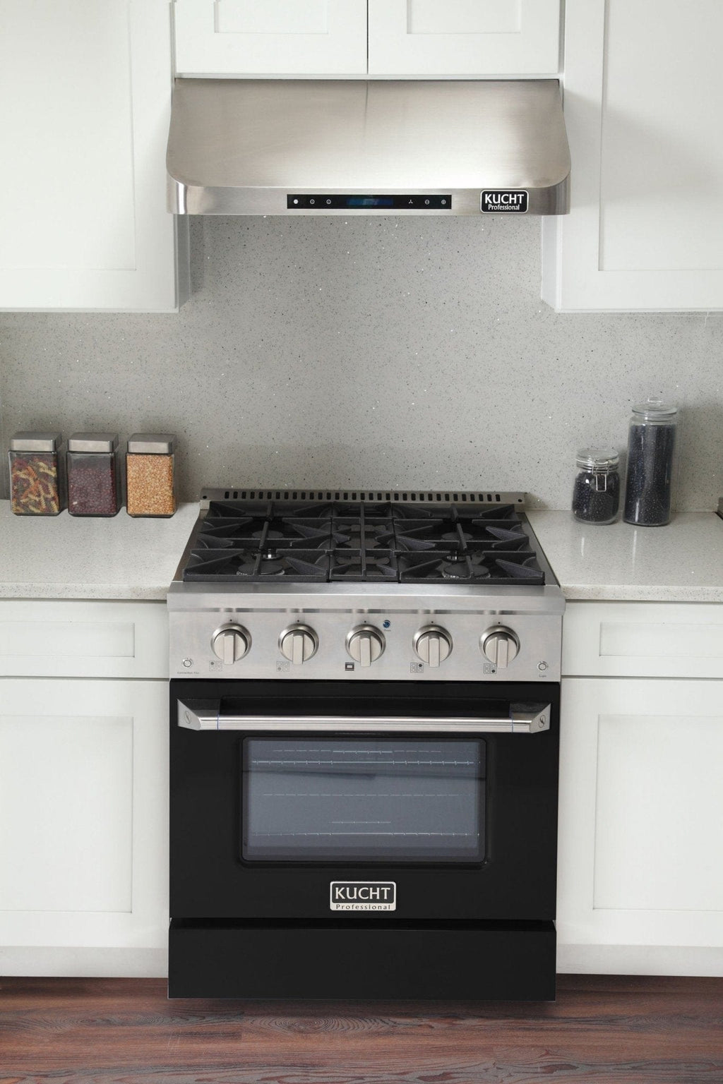 Kucht 30" Propane Range, Stainless Steel,Black Oven Door, KNG301/LP-K