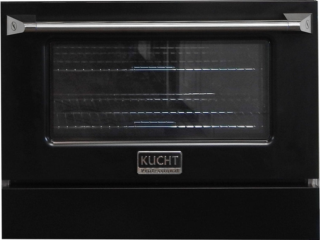 Kucht 36" Gas Range, Stainless Steel with Black Door, KNG361-K