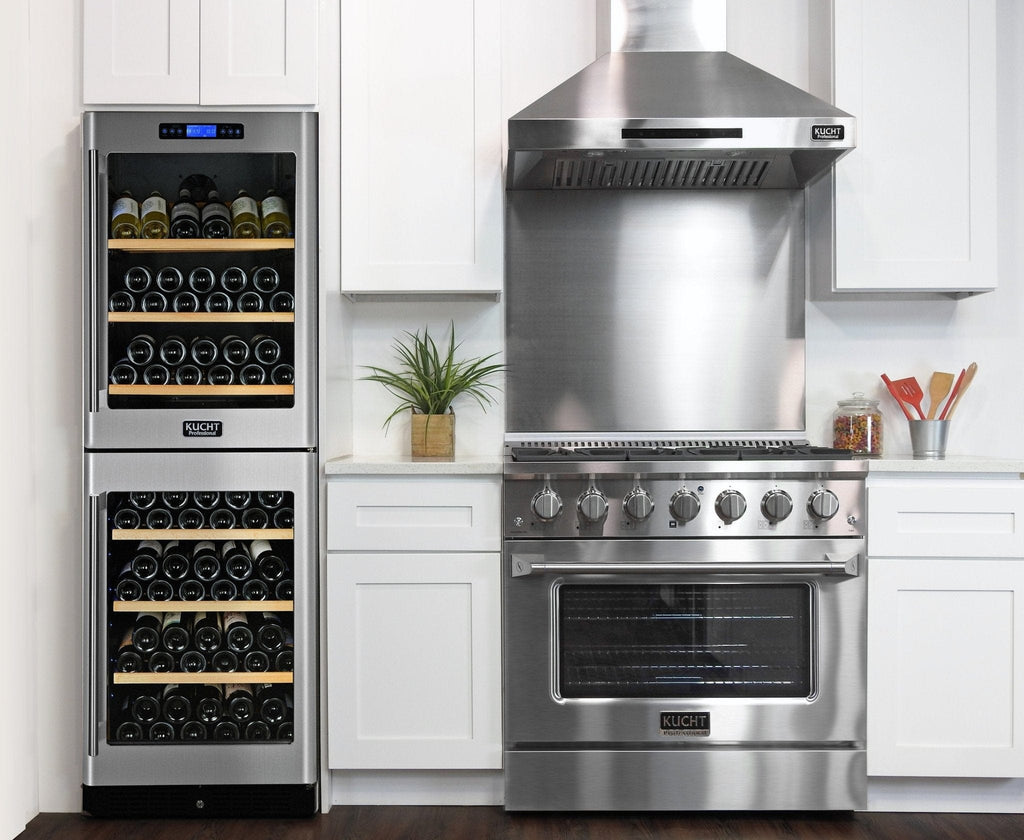 Kucht 36" Gas Range, Stainless Steel with Silver Oven Door, KNG361-S
