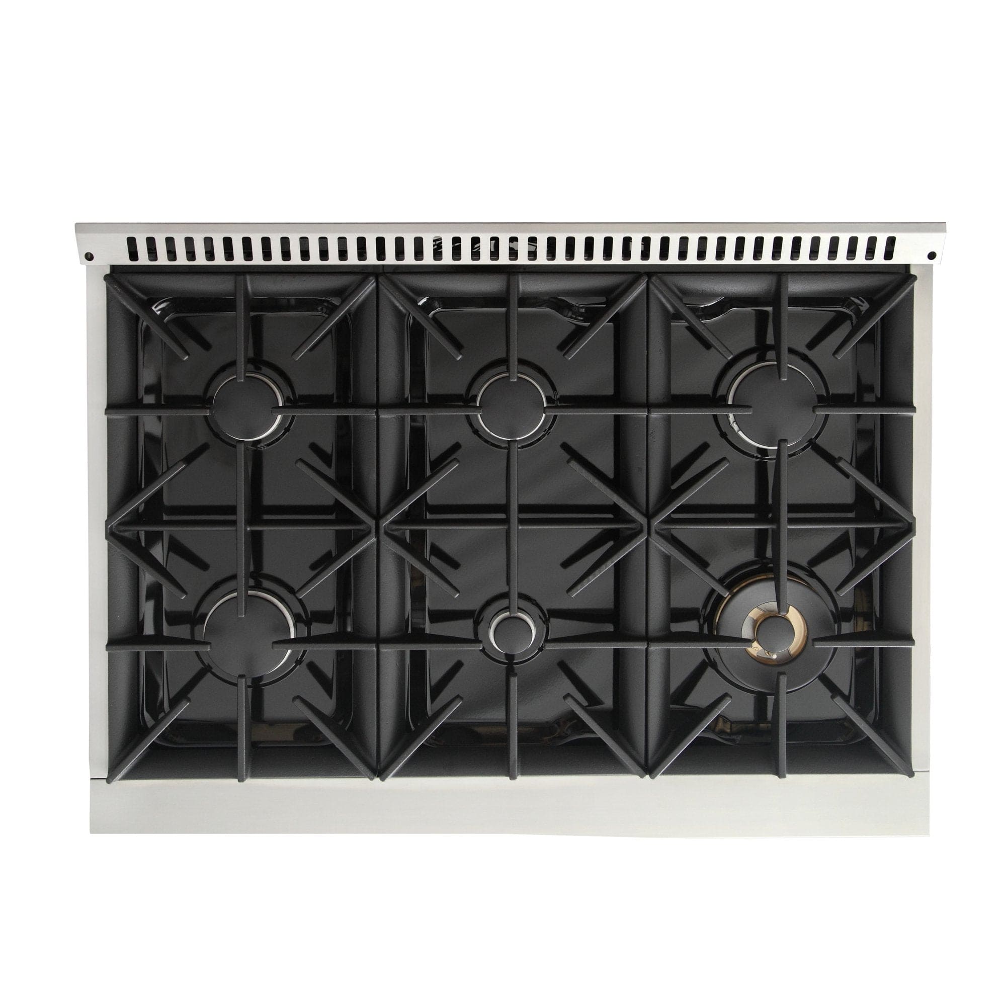 Kucht 36" Gas Range, Stainless Steel with White Oven Door, KNG361-W