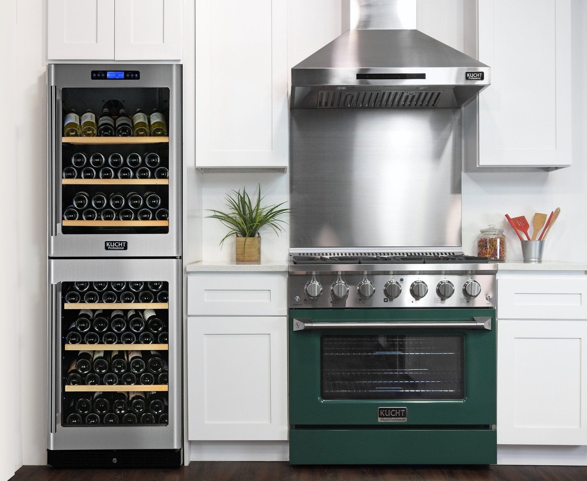 Kucht 36" Propane Range, in Stainless Steel, Green Door, KNG361/LP-G