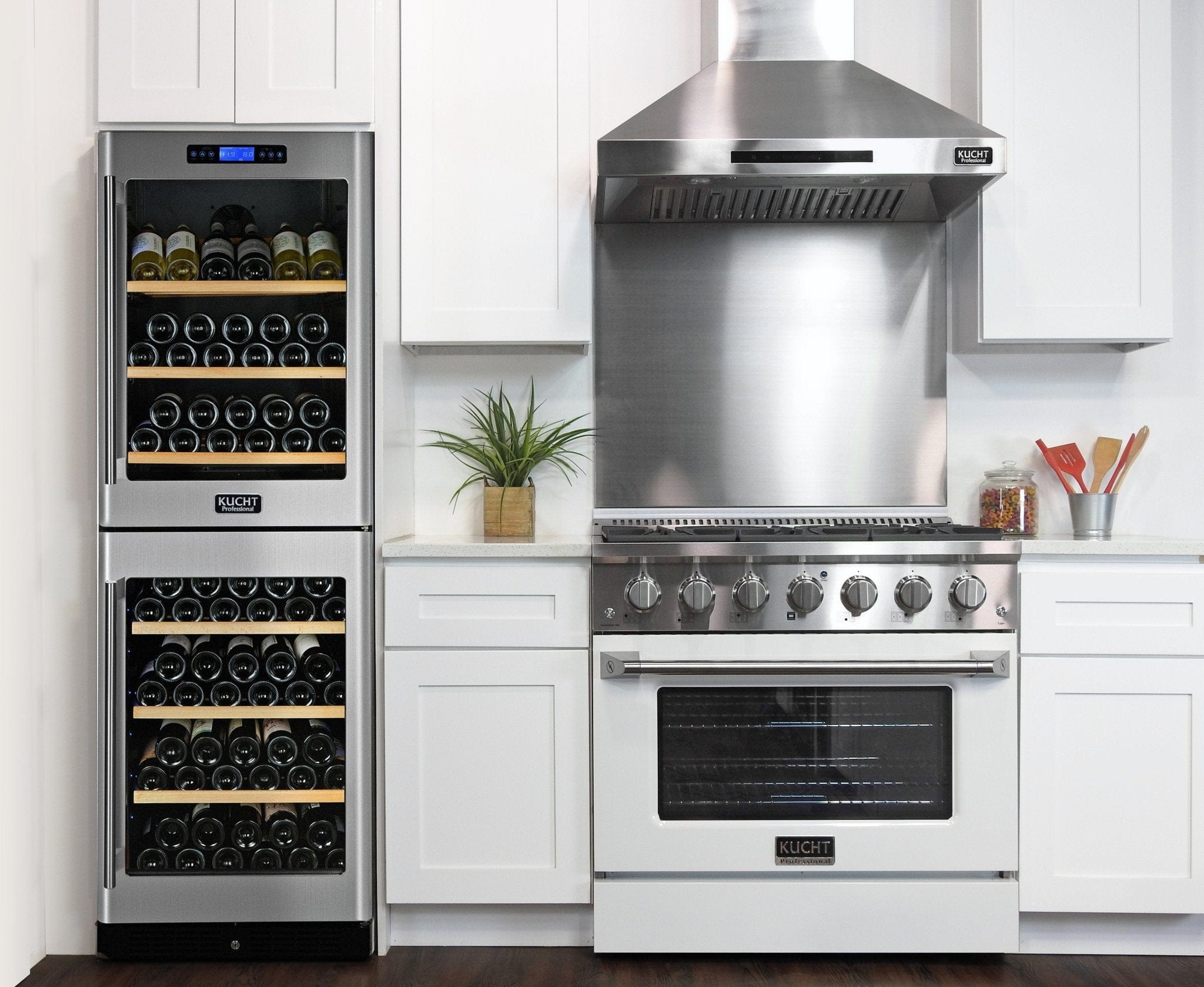 Kucht 36" Propane Range in Stainless Steel, White Door, KNG361/LP-W