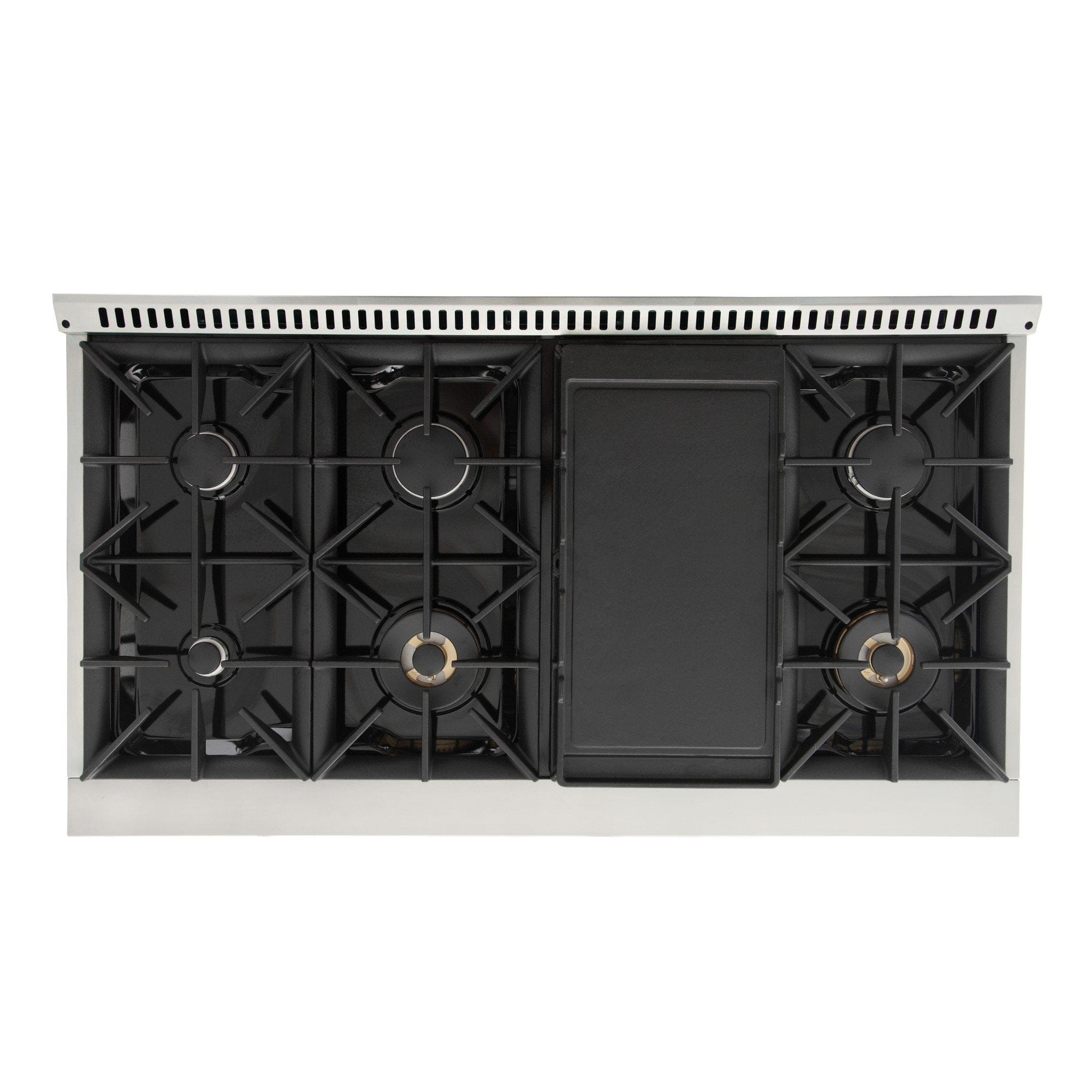 Kucht 48" Gas Range in Stainless Steel with Green Oven Doors, KNG481-G