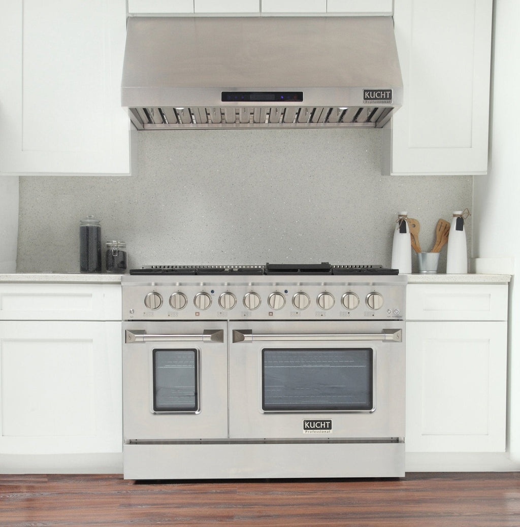 Kucht 48" Propane Range in Stainless Steel, Silver Doors, KNG481/LP-S