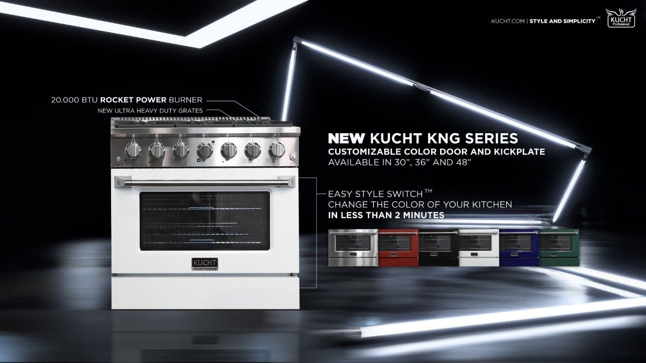 Kucht 48" Propane Range in Stainless Steel, Silver Doors, KNG481/LP-S