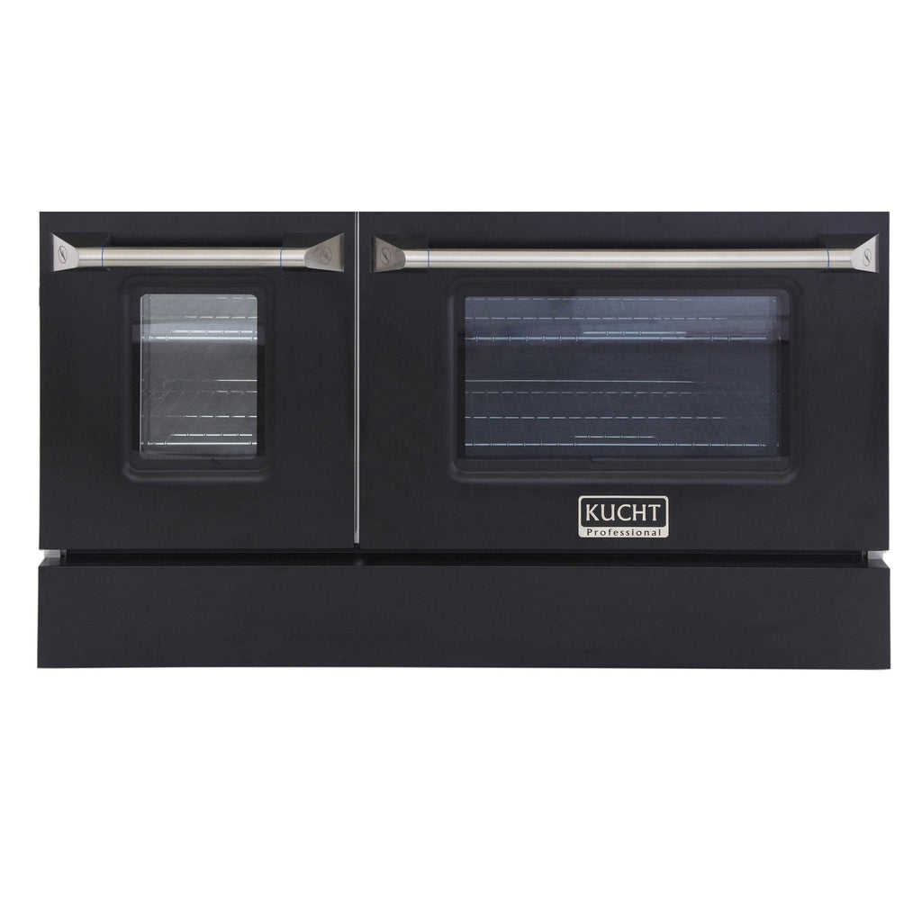 Kucht 48" Propane Range, Stainless Steel, Black Doors, KNG481/LP-K