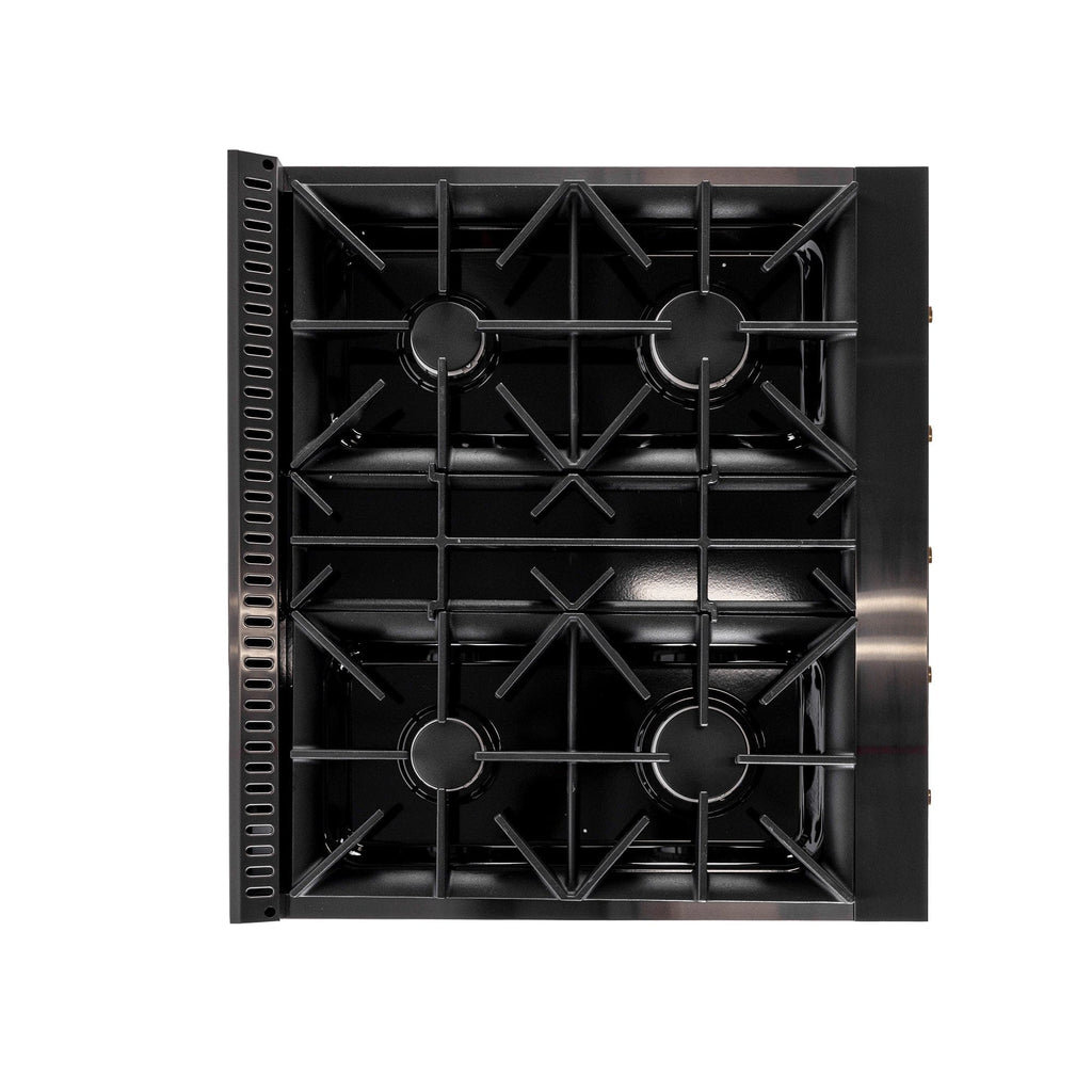 Kucht Gemstone Professional 30 in. 4.2 cu. ft. Propane Gas Range with Sealed Burners and Convection Oven in Titanium Stainless Steel KEG303/LP