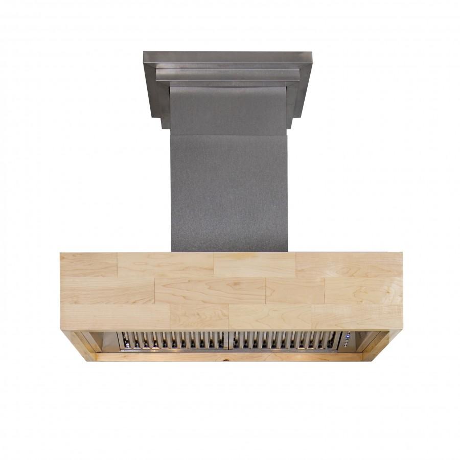 ZLINE 30" Wooden Wall Range Hood, Butcher Block, 681M-RS-30-400