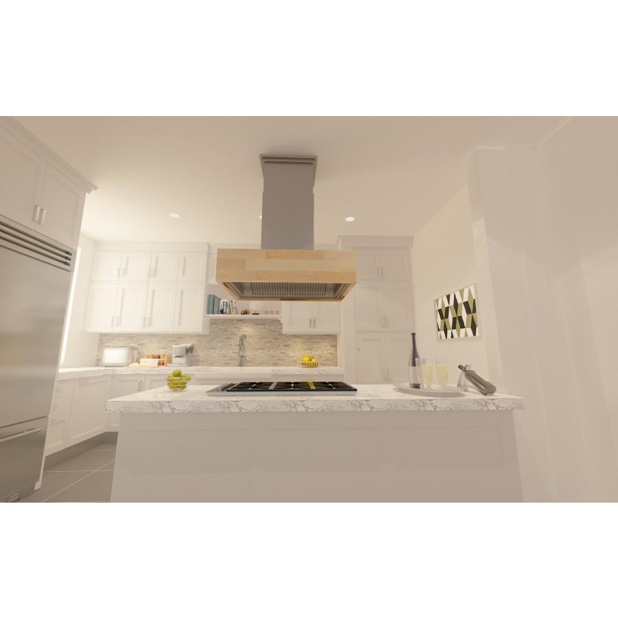 ZLINE 30" Remote Blower Wooden Island Range Hood, 681iM-RS-30-400