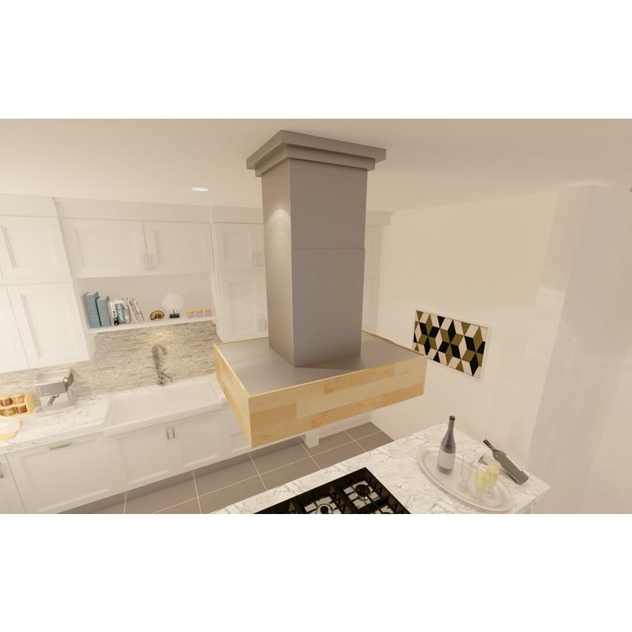 ZLINE 30" Remote Blower Wooden Island Range Hood, 681iM-RS-30-400