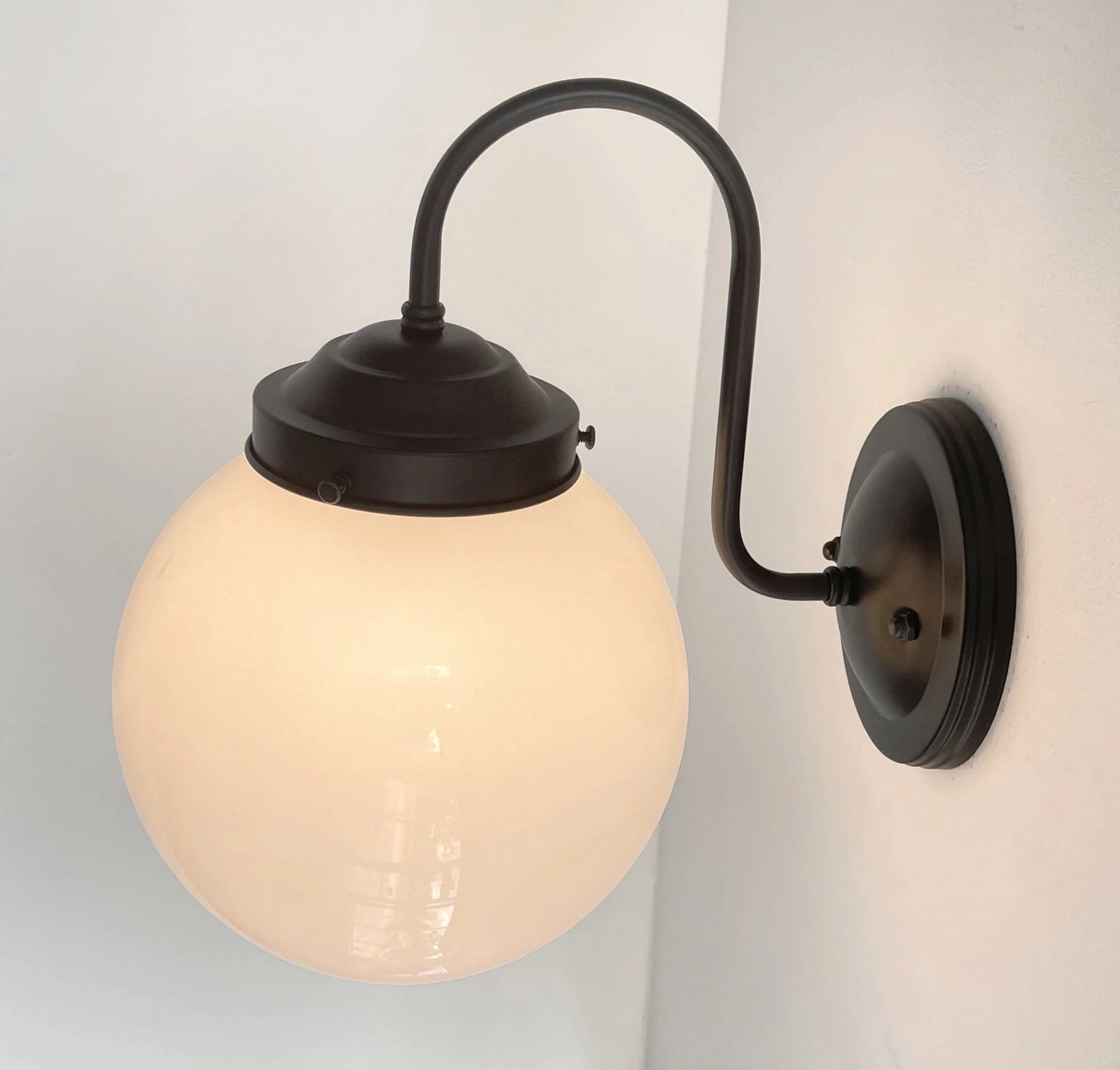 Large Modern Globe Wall Sconce | 8"W