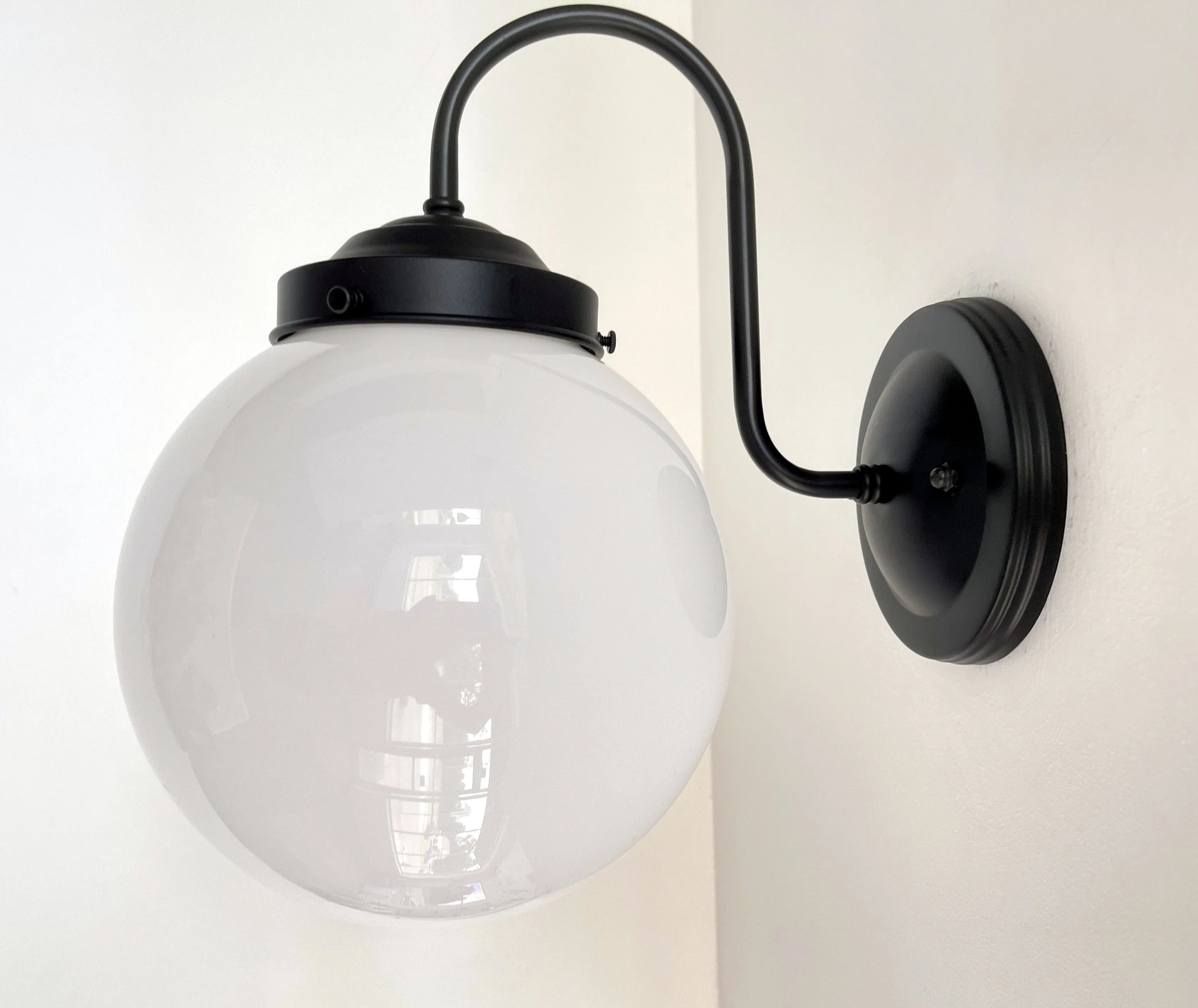 Large Modern Globe Wall Sconce | 8"W